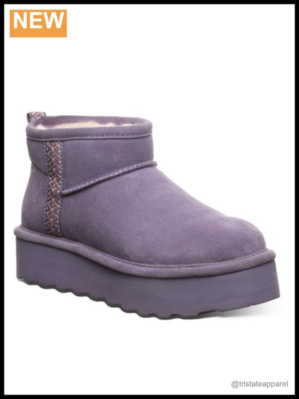 Women's Suede Ankle Boots | Slip On Winter Booties | Wool Blend Lining |